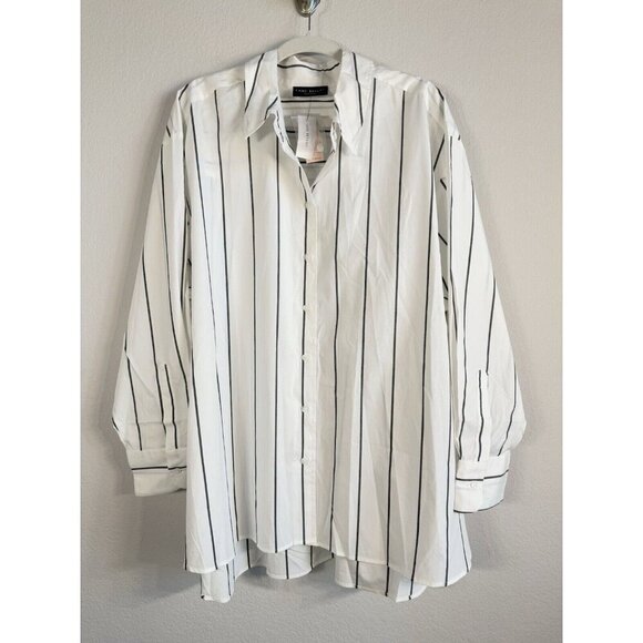 Lane Bryant No Peek‎ Collection Relax Button Down Boyfriend Shirt Size 26/28 NWT - Picture 12 of 16